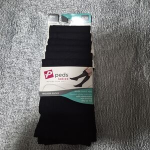 Peds Ladies Black Trouser Socks